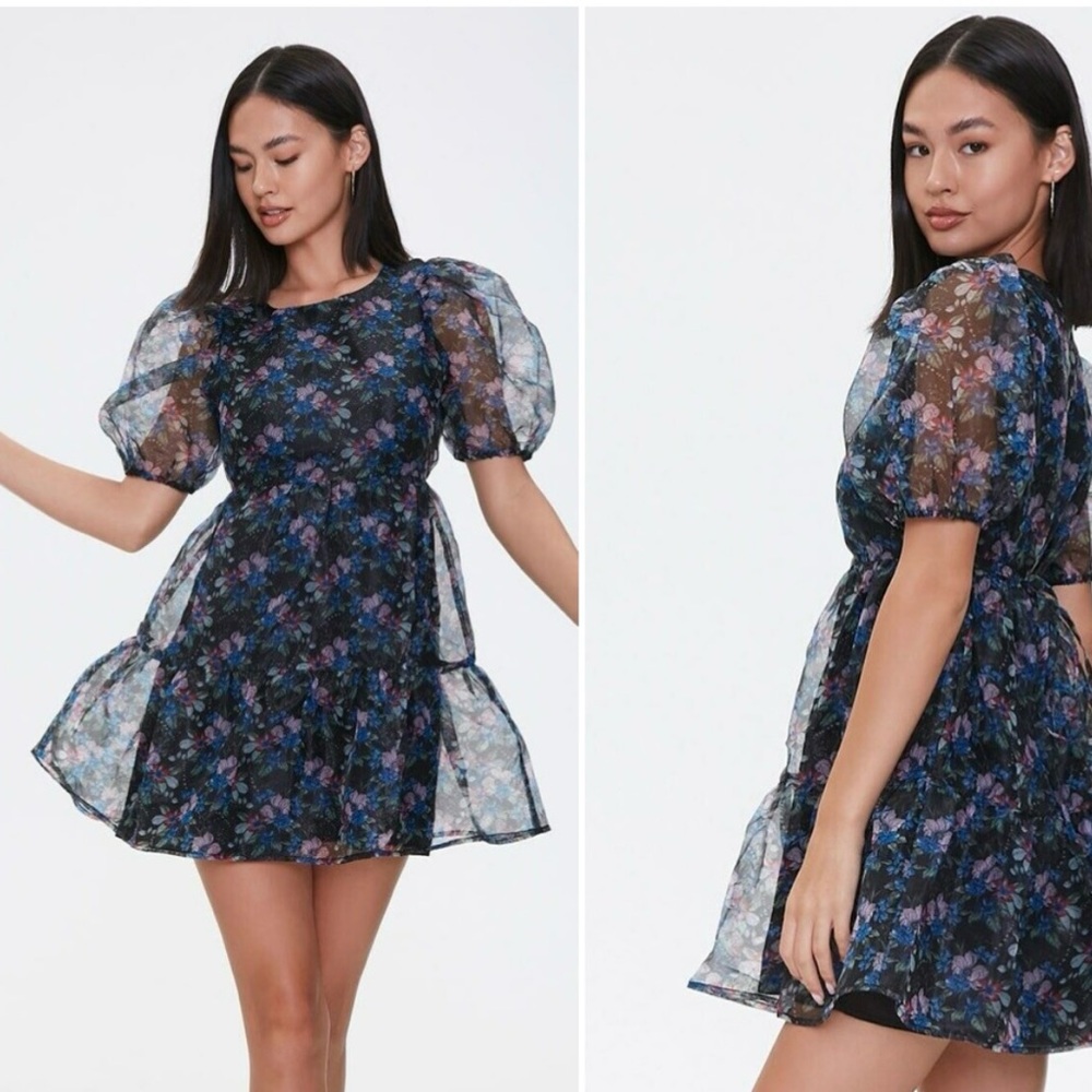 Floral organza Dress size small